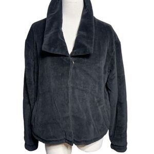 Young Fabulous & Broke NWT Black Flurry Velour Puffer Jacket Size Medium